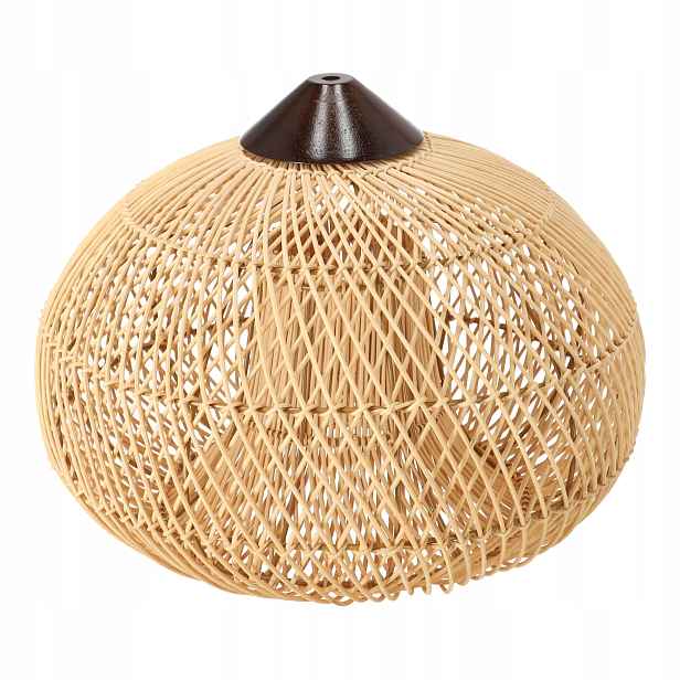 Dekorativní závěsná ratanová lampa – 40 cm (přírodní barva)