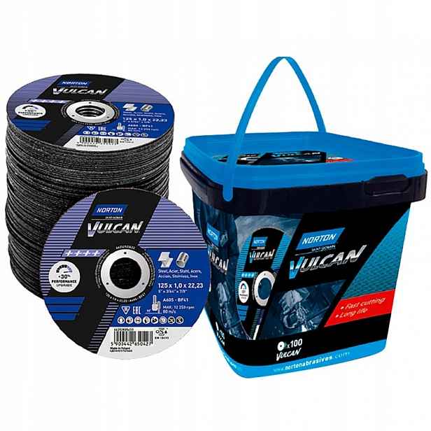 Kotouče na řezání oceli a nerezové oceli 100 ks Vulcan
