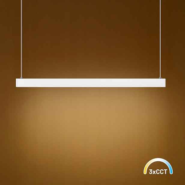 MiLAGRO Závěsná lampa Linea Bílá 36W Led 3000K-4000K-5700K Lustr