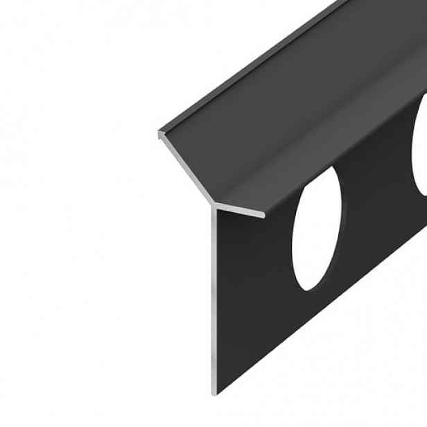 Ochranná lišta pro kamenický roh "Y" Eviso stone anthracite mat, hliník komaxit, délka 270 cm, výška hrany 10 mm, AYAN0410