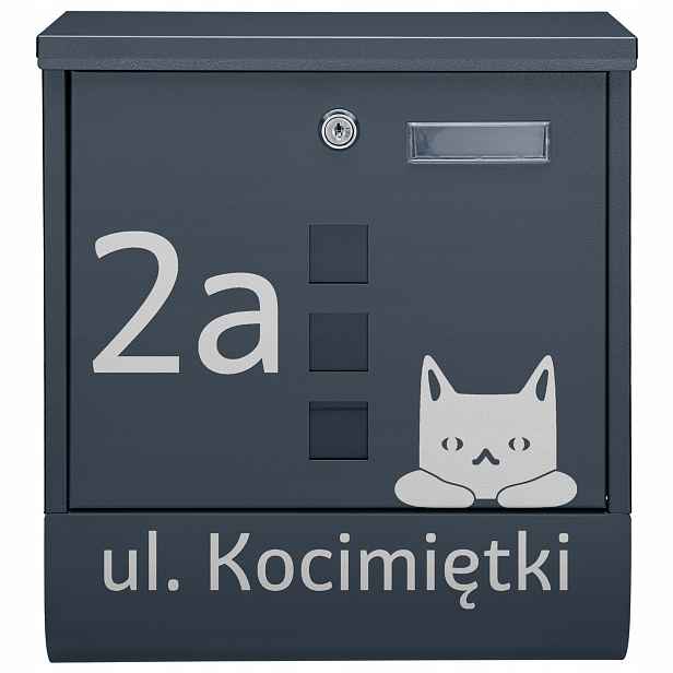 Poštovní Schránka A Poštu Tuba Antracit Vzor