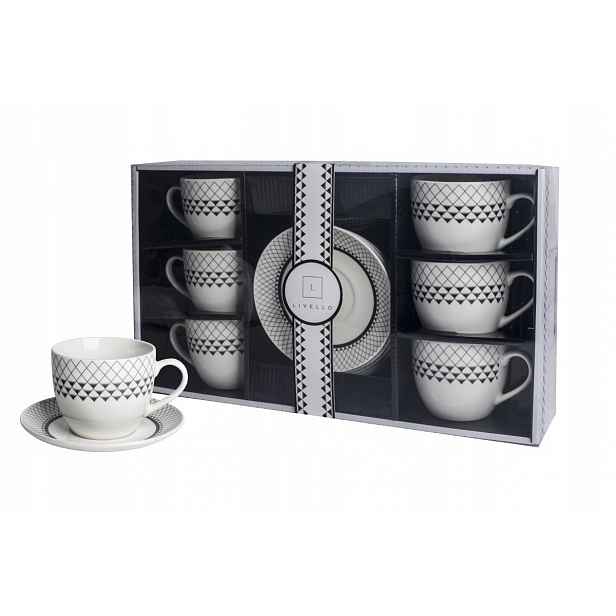 Šálky na čaj kávu Livello 6 ks porcelán