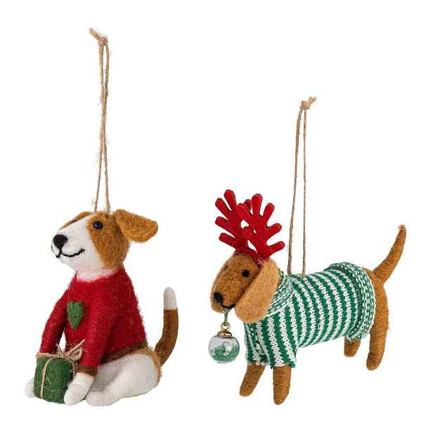 Textilní vánoční ozdoby v sadě 2 ks 12 cm Monty – Bloomingville