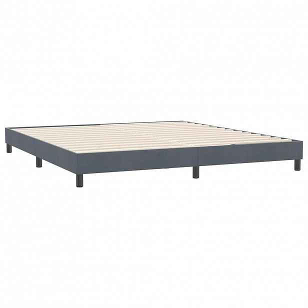 vidaXL Rám postele bez matrace tmavě šedá 180x220 cm samet