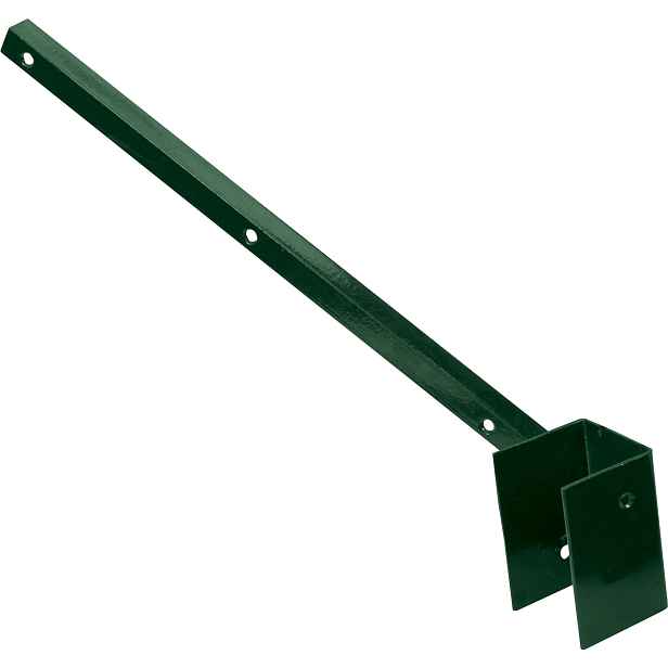 Bavolet jednostranný vnější Pilofor Zn + PVC zelený na sloupek 60×60 mm