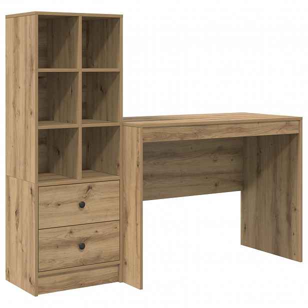 vidaXL Stůl Artisanový dub 145.5 x 50 x 127 cm 2 ks