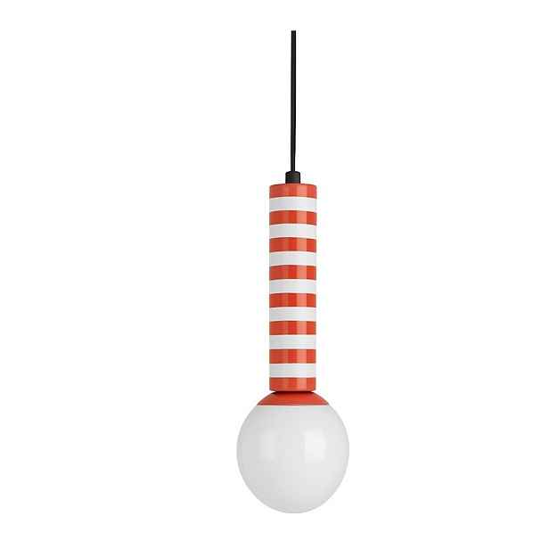 Červené kovové závěsné svítidlo ø 12 cm Rayado Retro – Leitmotiv