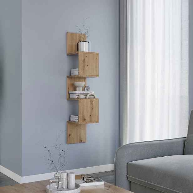 Designová závěsná police GALATEA - dub artisan