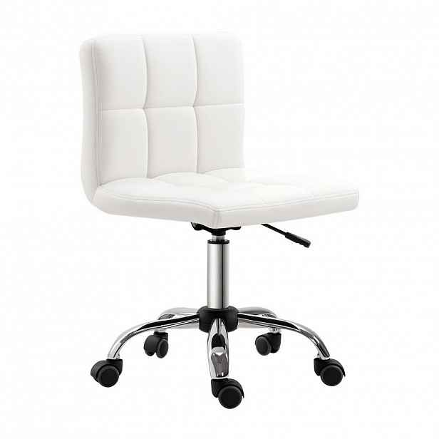 HOMCOM KANCELÁŘSKÁ ŽIDLE, ergonomická kancelářská židle bez područek, umělá kůže