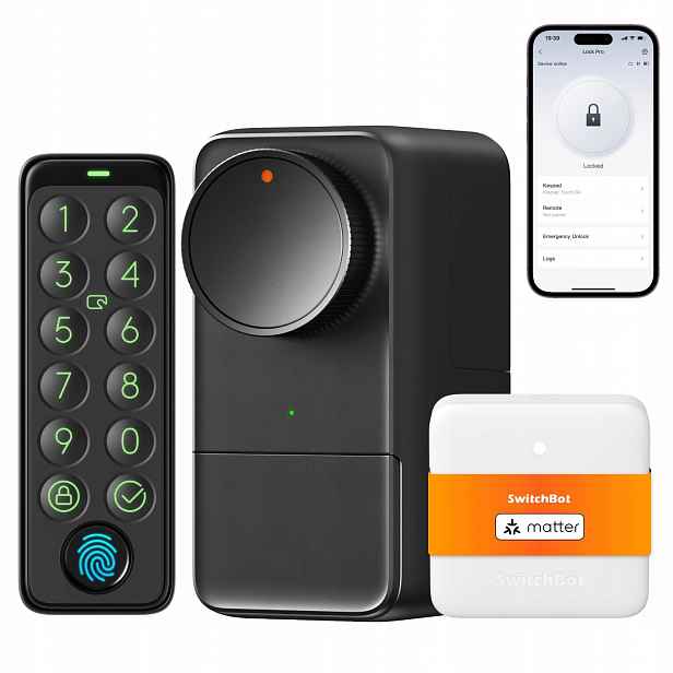 SwitchBot WiFi Smart dveřní zámek na otisk prstu s klávesnicí a obrazovkou