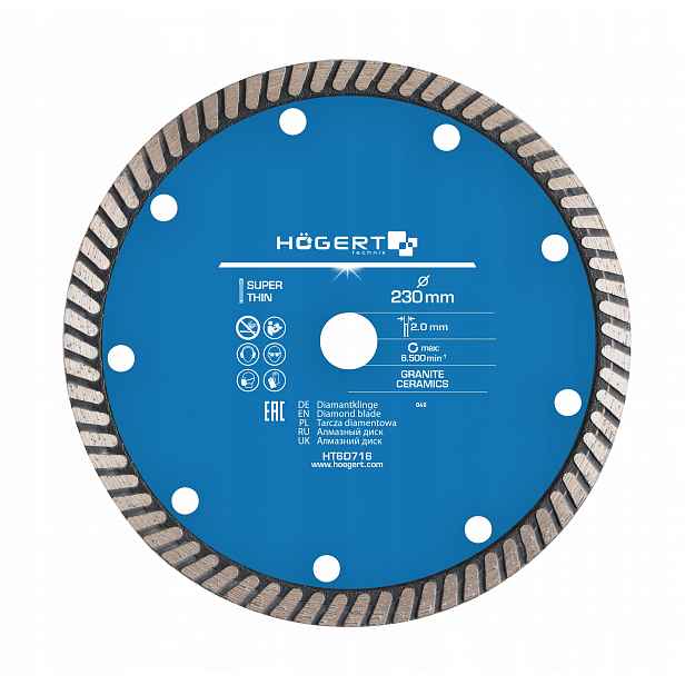 tenký Diamantový kotouč Hoegert 230 mm