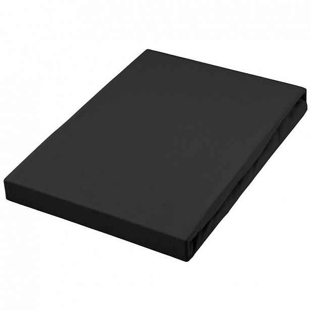 XXXLutz PROSTĚRADLO NAPÍNACÍ, žerzej, černá, 100/200 cm Fleuresse - Prostěradla - 0032730021