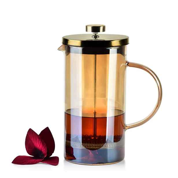 Zlatý pístový spařovač na kávu a čaj Peter 1L French Press