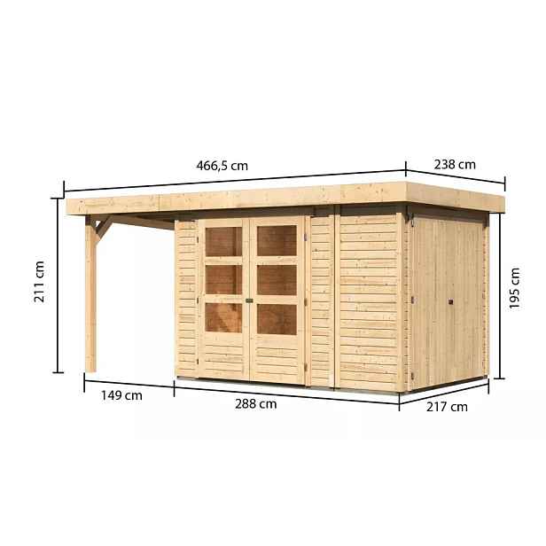 Dřevěný zahradní domek RETOLA 2 Lanitplast