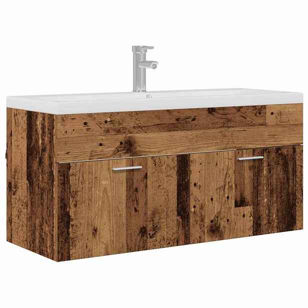 vidaXL Koupelnová skříň Staré dřevo 100 x 38,5 x 46 cm