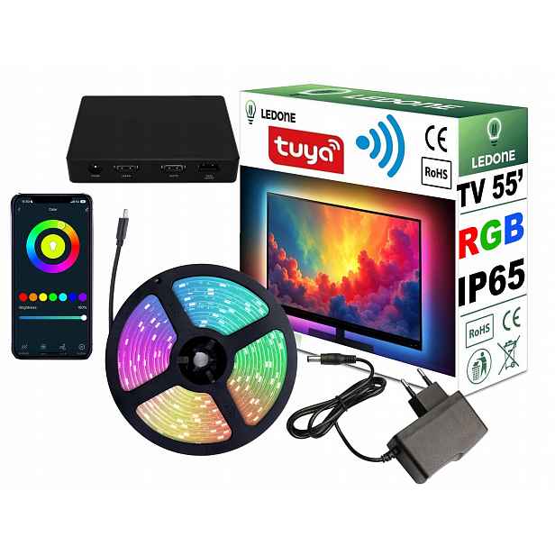 Ambilight Tv 55" 4K Hdmi 2.0 Ambiente s Wi-Fi Smart Live Tuya Led Rgb