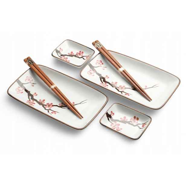 Čínský porcelánový set na sushi Sakura 4 ks