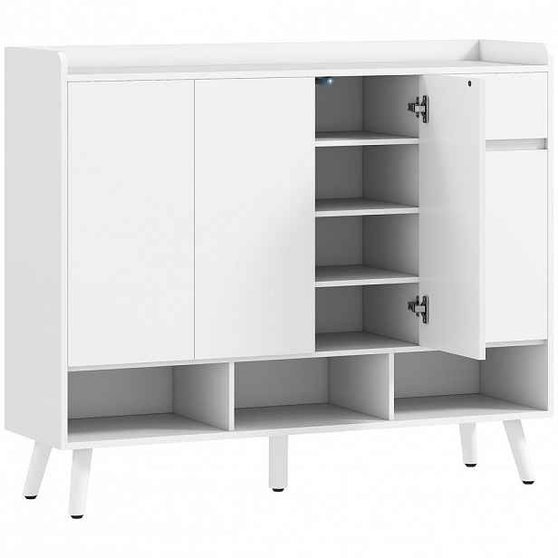 HOMCOM SKŘÍŇ na boty MDF borovice bílá