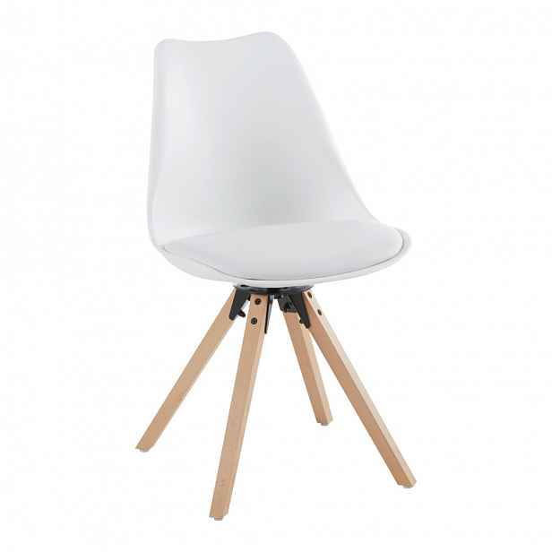 Otočná Židle Ricky 2 bílá, buk - 56/49/85 cm