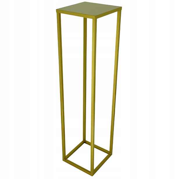 SIMPLE-16 Držák Na Květináč 100 cm kovový, zlatý, 1-úrovňový
