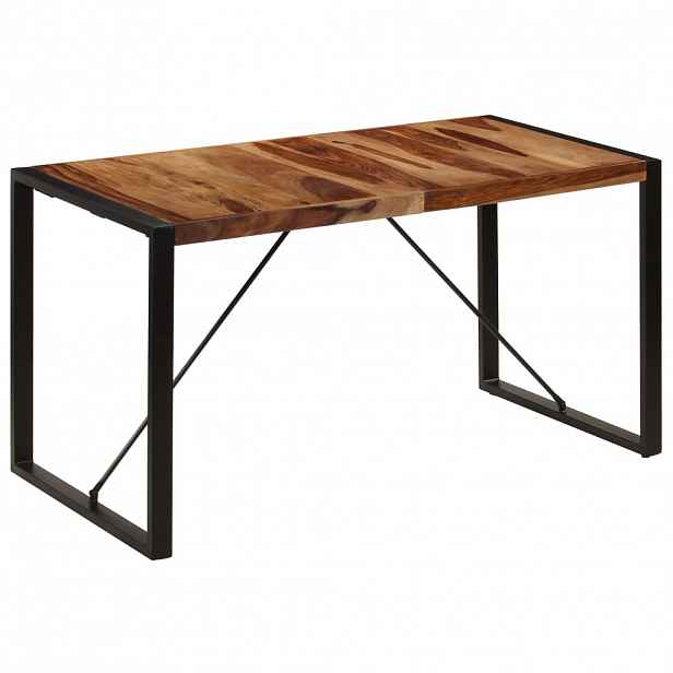 vidaXL Jídelní stůl 140 x 70 x 75 cm masivní akáciové dřevo