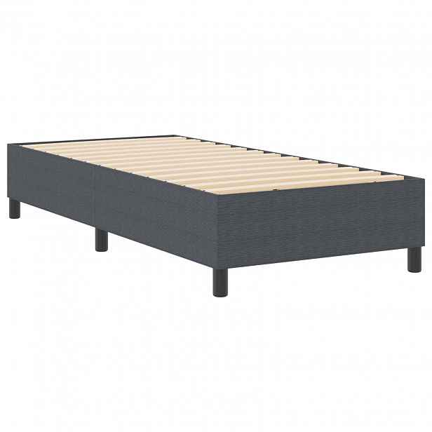 vidaXL Rám platformy Tmavě šedá 80 x 200 cm Žebrovaná látka