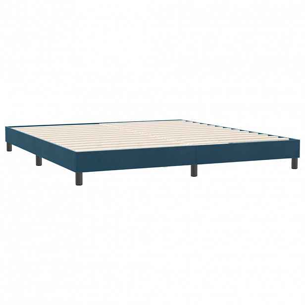 vidaXL Rám postele bez matrace tmavě modrý 180x220 cm samet