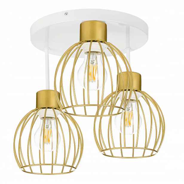 Lampa stropní svítidlo stropní lustr pevný loft zlatý 3