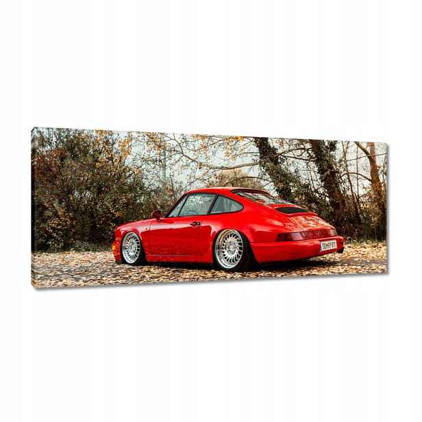 Obrazy 100x40 Červené Porsche Auto