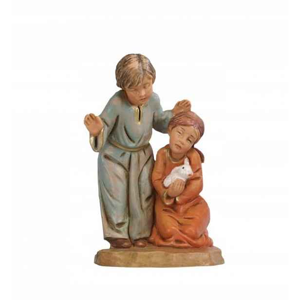 Figurka firmy Fontanini – Děti s králíkem – 12 cm