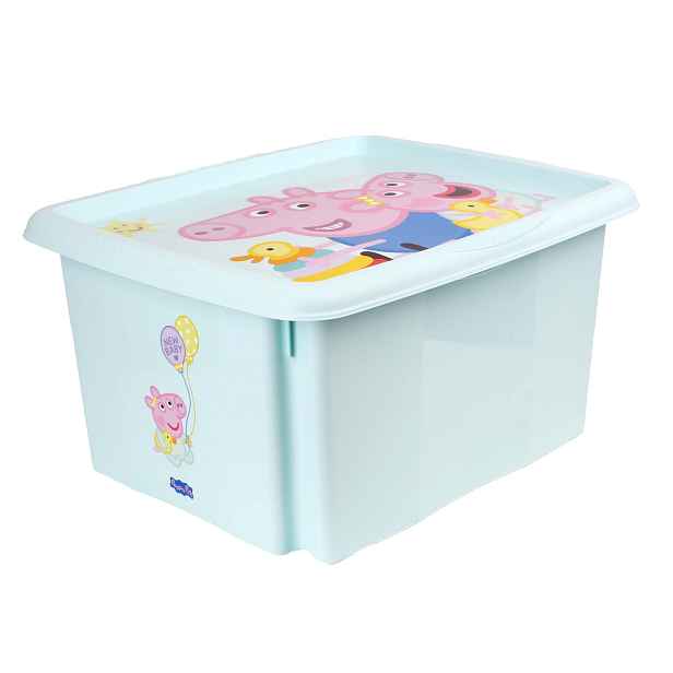 Plastový úložný box s víkem KEEEPER 24l Peppa Pig