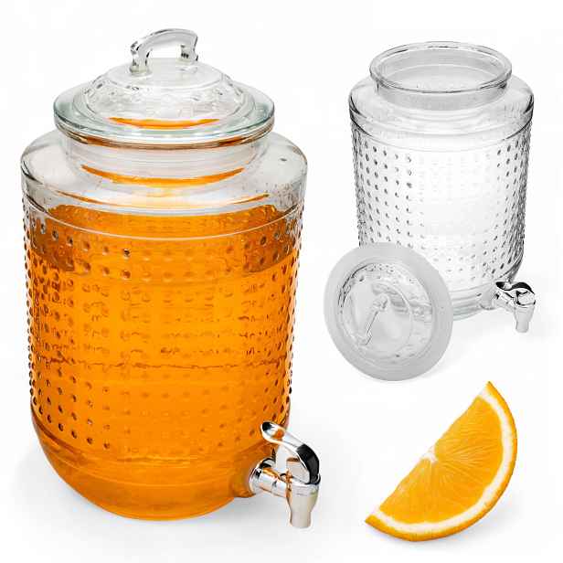Sklenice s kohoutkem 8 l na limonádu Sud Velký limonádový džus
