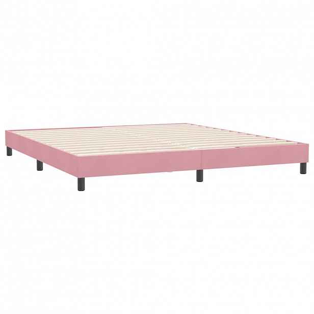 vidaXL Rám postele bez matrace růžový 180x220 cm Samet