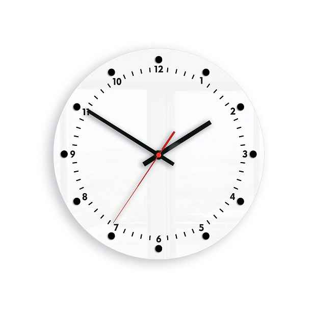 ModernClock Nástěnné hodiny Mozes 28 cm černé/bílé