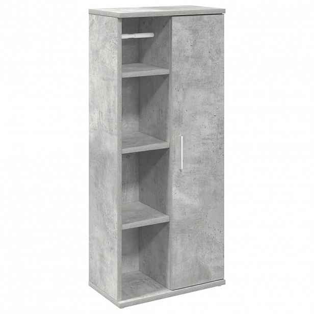 vidaXL Koupelnová skříňka s držákem rolí betonově šedá 39x22x90 cm