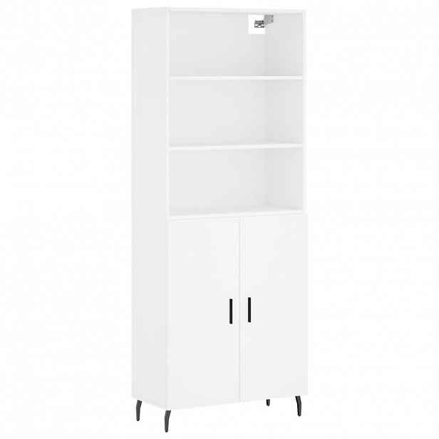 vidaXL Skříň highboard bílá 69,5 x 34 x 180 cm kompozitní dřevo