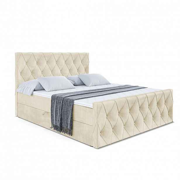 ALTDECOR AMERICKÁ postel AMAY-Z – 180 x 200 cm – H3 – béžová