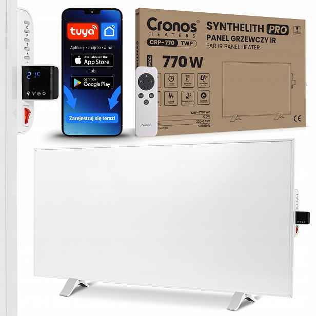 Infračervený Ohřívač Elektrický Panel Zářič WiFi Tuya Ir 770W
