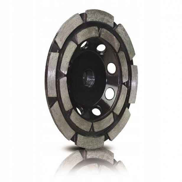Kotouč diamantový brusný dvouřadý, Ø 100 mm, M14, segment, letováno stříbre