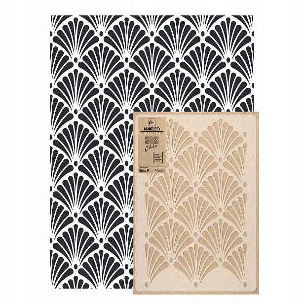 Šablona Malířská Opakovaná Opakovaně Použitelný 59x95cm Tapeta Palmy Art Deco