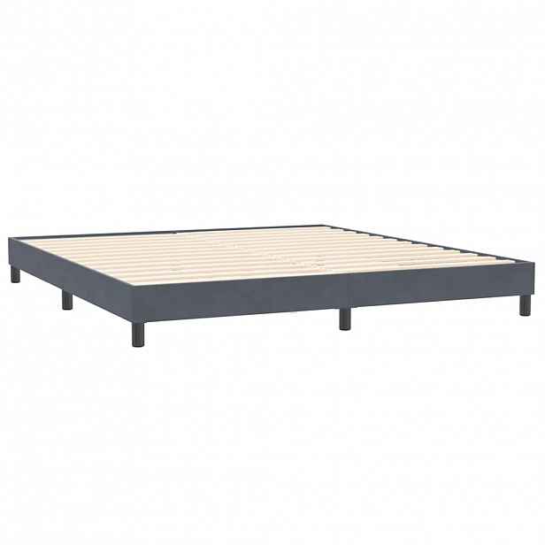 vidaXL Rám postele bez matrace tmavě šedý 200x220 cm samet