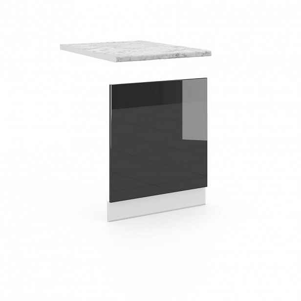 Vicco PŘEDNÍ PANEL Fame-Line Antracitový vysoký lesk 60 cm , PD Mramor