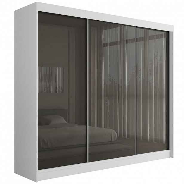 ALTDECOR ŠATNÍ SKŘÍŇ PEKA – 250 cm – bílá | šedá