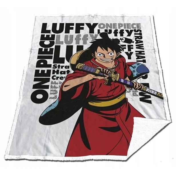 One Piece Sherpa Deka 130x170cm Luffy "Wano" Plyšová deka