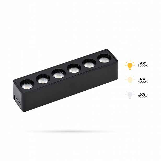 Reflektorové grily 6W S6 Slim Track a FiberFLEX 48VDC 3CCT 3000K,4000K,5700K