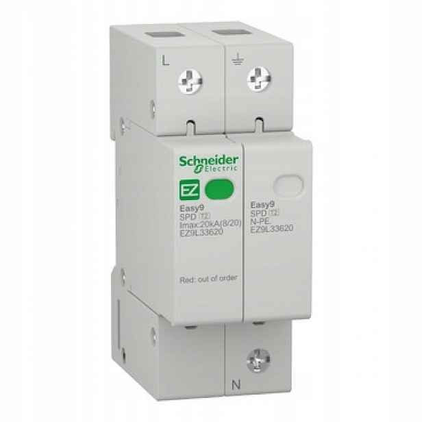 Schneider Ez9l33620 Omezovač přepětí Easy9 1P-N 20 Ka, bílý