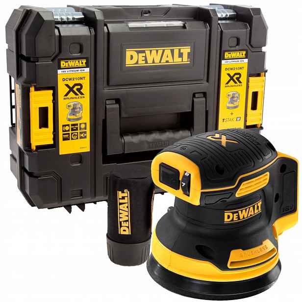 Bezkartáčová Excentrická Bruska Akum. 18V 125 mm Tstak Dewalt DCW210NT