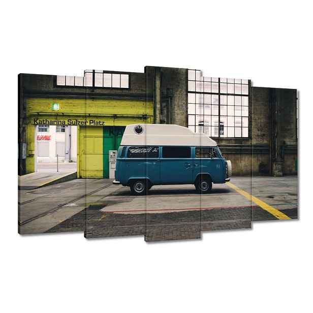 Obrazy 100x60 Modrý autobus Auto
