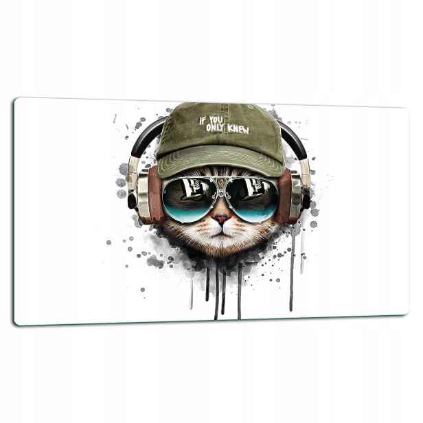 7v1 Skleněná Deska Na Krájení 52x30 Kočka