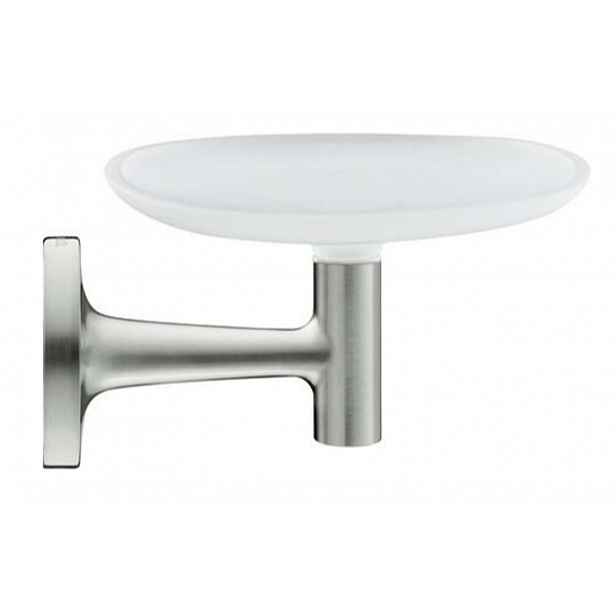 Duravit Starck T - Mýdlenka s držákem, matné sklo/kartáčovaný nerez 0099337000